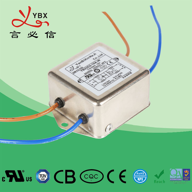 자료 통신 장비 AC 회선 잡음 여과기 EMI EMC 120V 250VAC 금속 상자