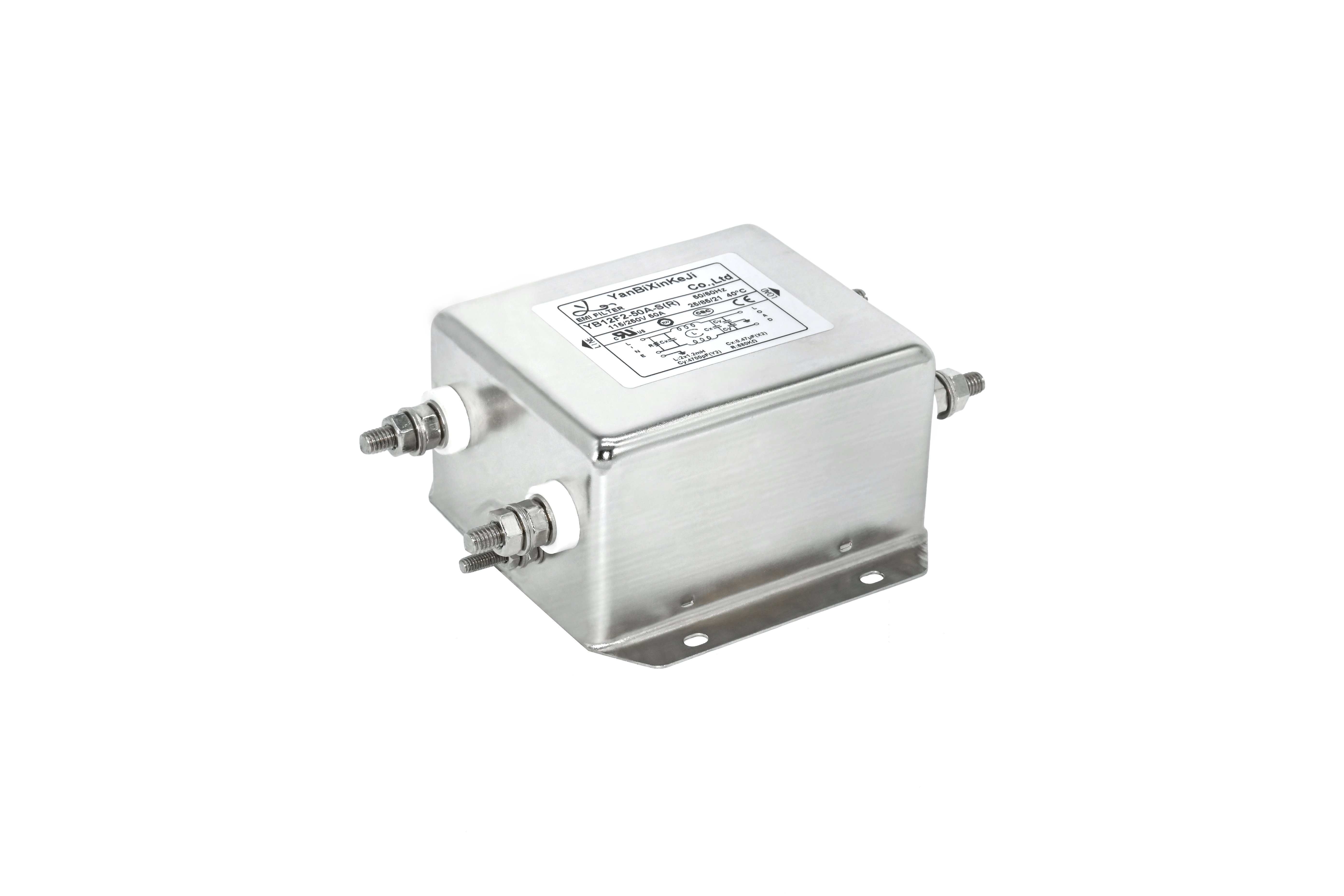 15A 220V 단상 필터 DIN 레일 RFI 필터 자동화 장비용